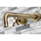 Kingston Brass KS8023NX Two-Handle Wall Mount Tub Faucet, Antique Brass KS8023NX - alternate 2